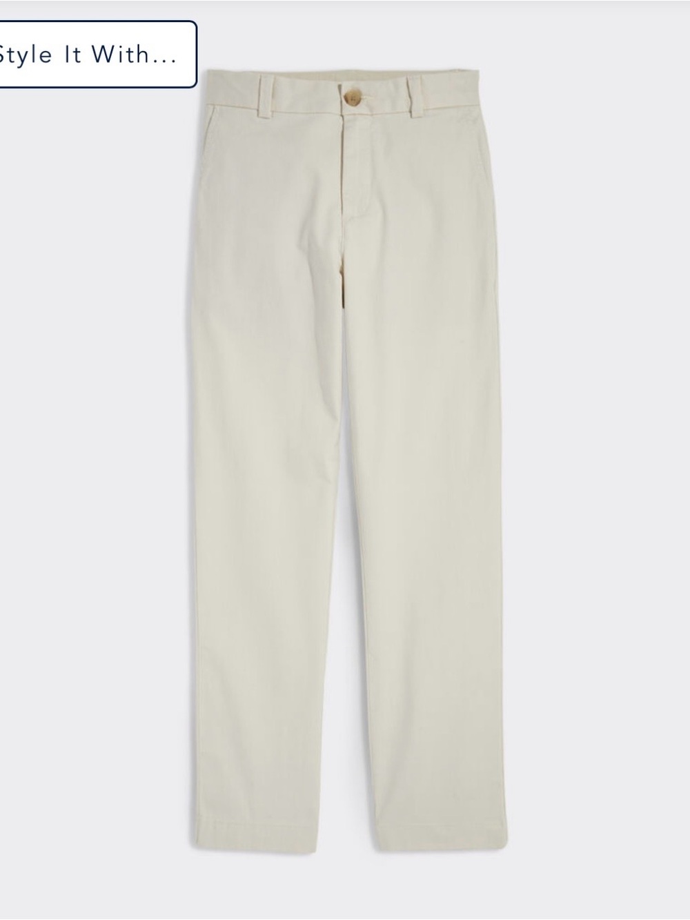 Vineyard Vines Boys' Breaker Cotton Pants in Stone Size 18 NWT
